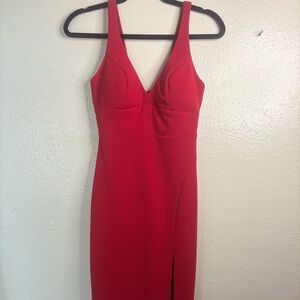 Sequin Hearts Vibrant Red Midi Dress